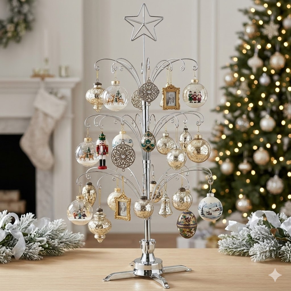 47 Inch Ornament Display tree Stand Rotating For Swarovski Christmas Free Shipping